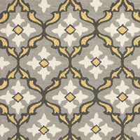 5' x 7'6" UV-treated Polypropelene Grey-Gold Area Rug