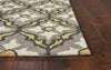 5' x 7'6" UV-treated Polypropelene Grey-Gold Area Rug