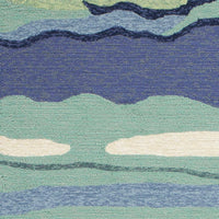 5' x 7'6" UV-treated Polypropelene Ocean Area Rug