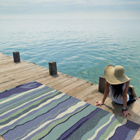 5' x 7'6" UV-treated Polypropelene Ocean Area Rug