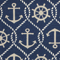 5' x 7'6" UV-treated Polypropylene Navy Area Rug