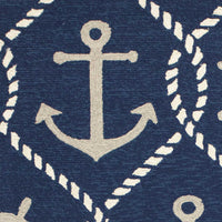 5' x 7'6" UV-treated Polypropylene Navy Area Rug