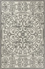 5' x 7'6" UV-treated Polypropelene Ivory-Grey Area Rug