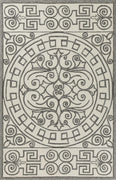 5' x 7'6" UV-treated Polypropelene Ivory-Grey Area Rug