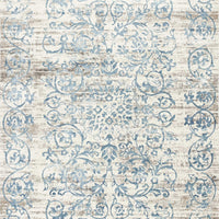 5'3" x 7'7" Polypropelene Ivory-Blue Area Rug