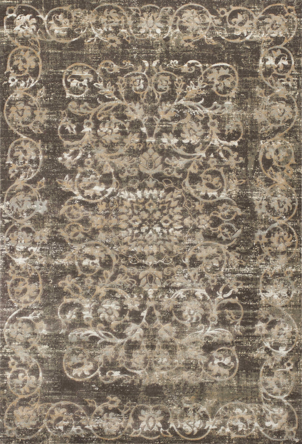 5'3" x 7'7" Polypropelene Taupe Area Rug