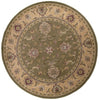 7'7" Octagon Polypropelene Sage-Beige Area Rug