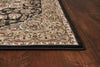 7'7" Round Polypropelene Black-Beige Area Rug