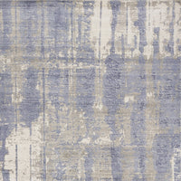 3'3" x 5'3" Viscose Grey-Blue Area Rug