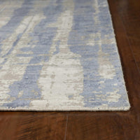 3'3" x 5'3" Viscose Grey-Blue Area Rug