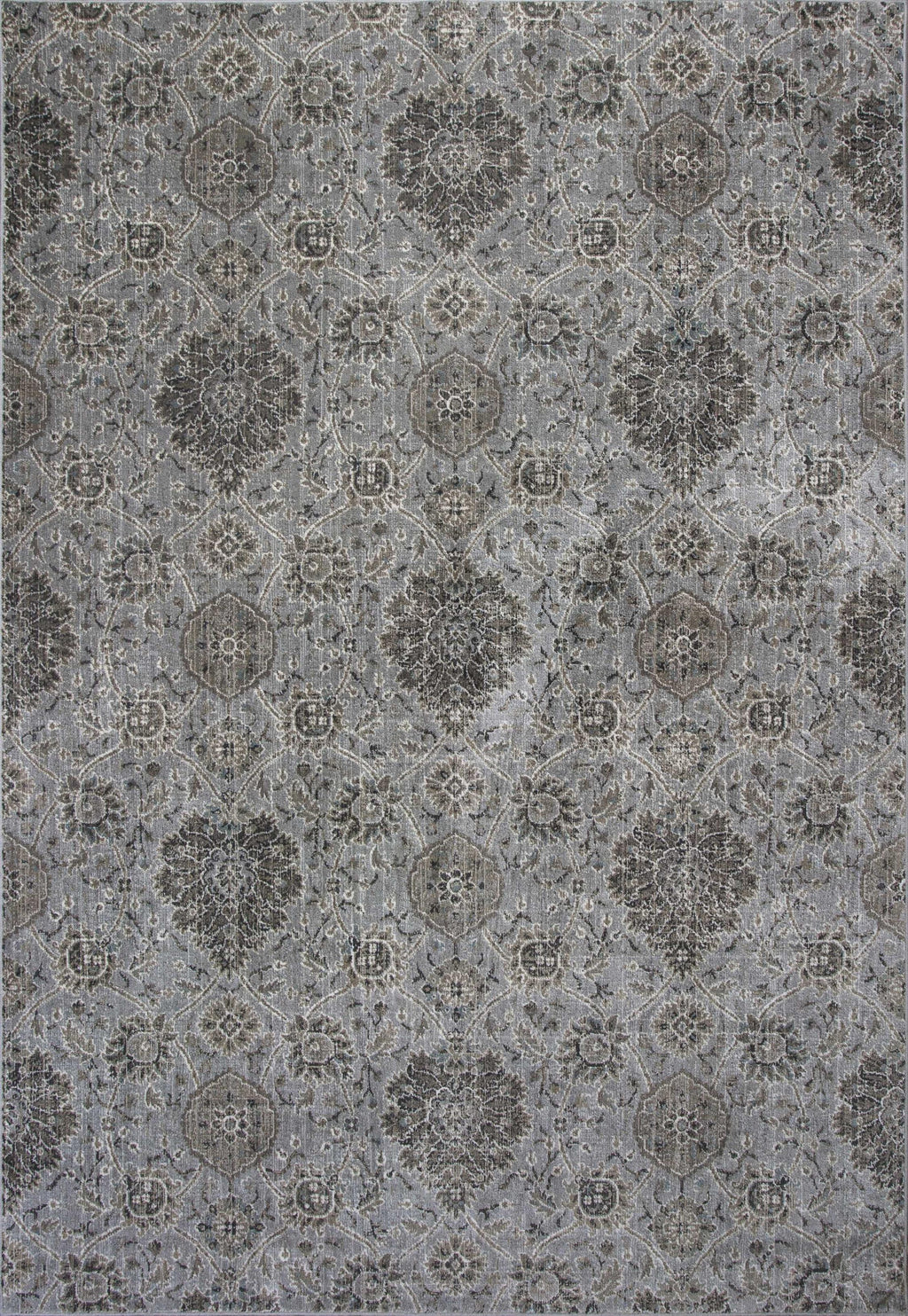 5'3" x 7'7" Viscose Silver Area Rug