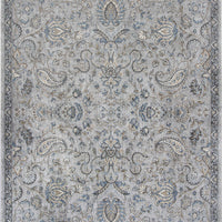 5'3" x 7'7" Viscose Silver-Blue Area Rug