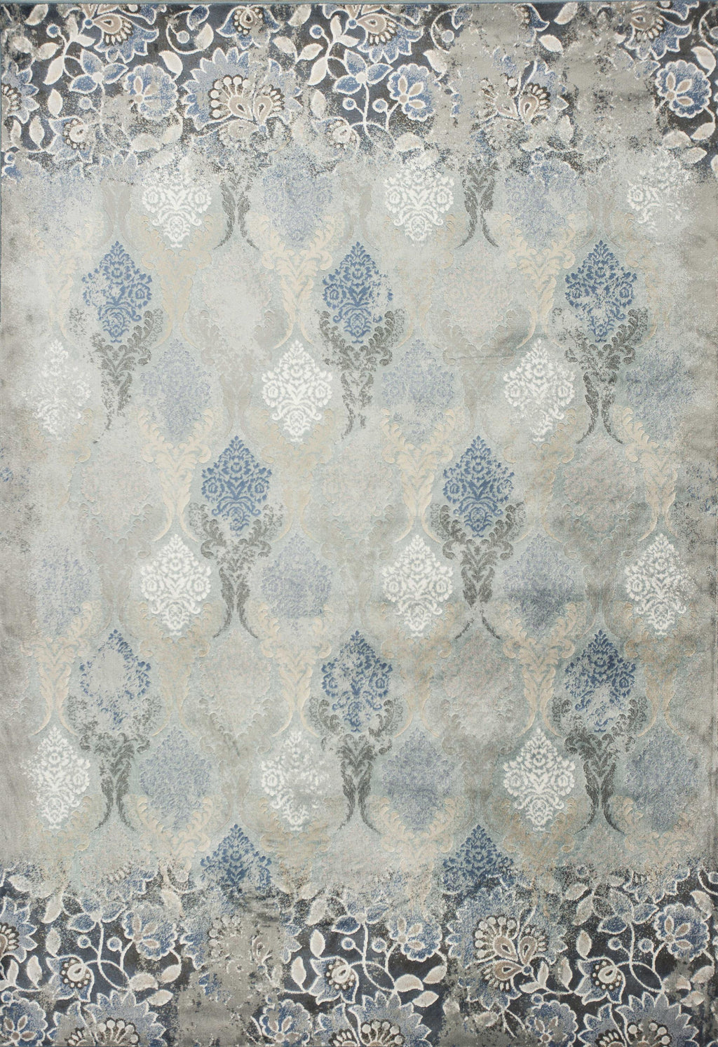 5'3" x 7'7" Viscose Slate Blue Area Rug