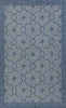 6'7" x 9'6" Polypropelene Blue Area Rug