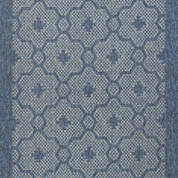 6'7" x 9'6" Polypropelene Blue Area Rug