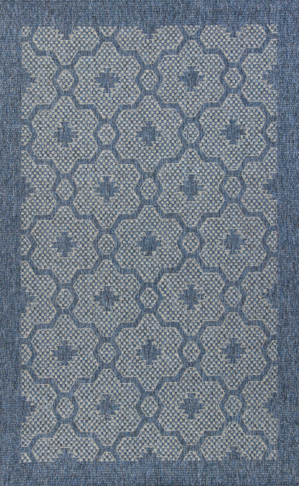 6'7" x 9'6" Polypropelene Blue Area Rug