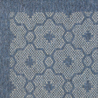 6'7" x 9'6" Polypropelene Blue Area Rug