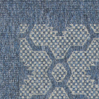 6'7" x 9'6" Polypropelene Blue Area Rug