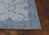 6'7" x 9'6" Polypropelene Blue Area Rug