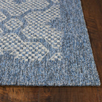 6'7" x 9'6" Polypropelene Blue Area Rug