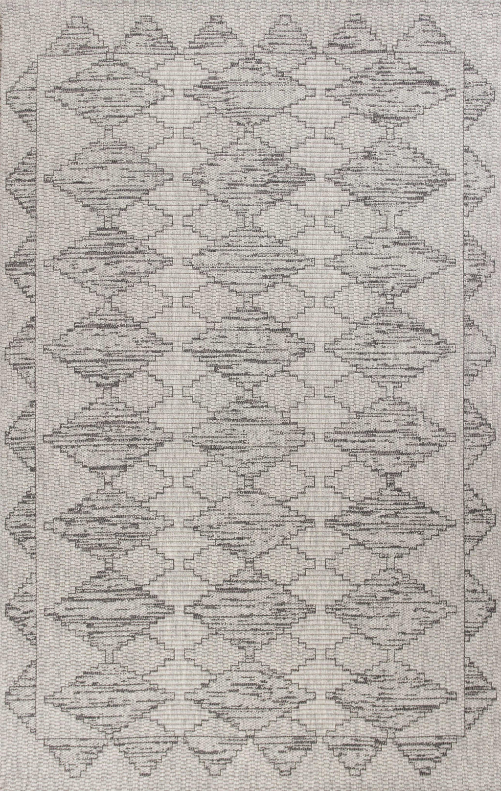 6'7" x 9'6" Polypropelene Grey Area Rug