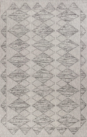 6'7" x 9'6" Polypropelene Grey Area Rug