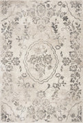 5'3" x 7'7" Polypropelene Grey Area Rug