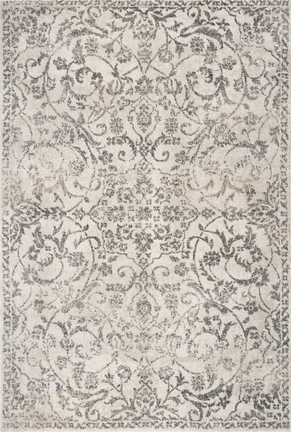 5'3" x 7'7" Polypropelene Ivory Area Rug