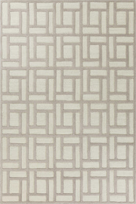 5' x 7' Wool Tan-Ivory Area Rug