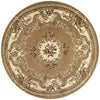 7'7" Round Polypropelene Beige-Ivory Area Rug