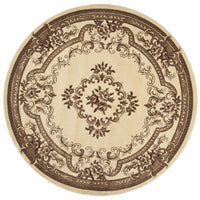 7'7" Round Polypropelene Ivory Area Rug