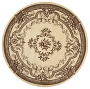 7'7" Round Polypropelene Ivory Area Rug