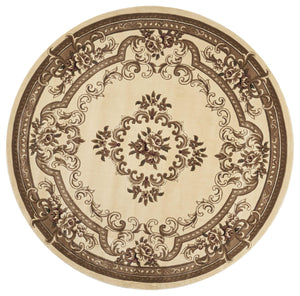 7'7" Round Polypropelene Ivory Area Rug