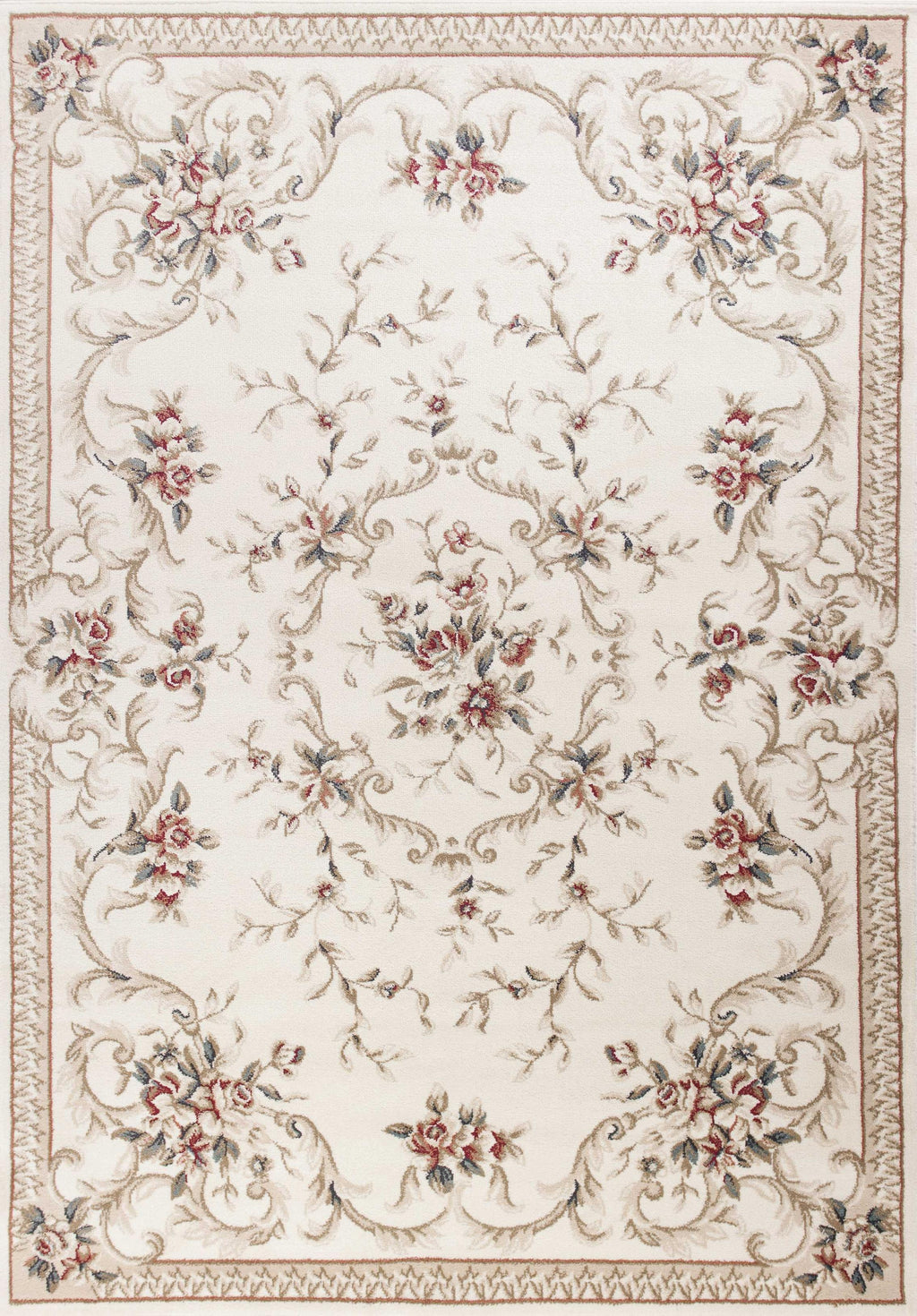 7'10" x 9'10" Polypropelene Ivory Area Rug