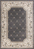 7'10" x 9'10" Polypropelene Grey-Ivory Area Rug