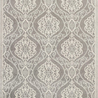 7'7" x 10'10" UV-treated Polypropelene Silver Area Rug