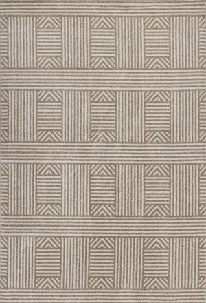 7'7" x 10'10" UV-treated Polypropelene Beige Area Rug