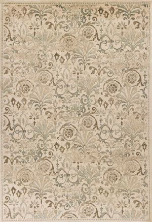 7'7" x 10'10" Polypropelene Ivory Area Rug