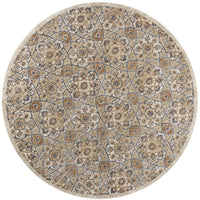 7'7" Round Polypropelene Ivory Area Rug