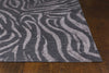 6'7" x 9'6" Polyester Charcoal Area Rug