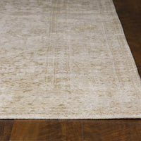 6'7" x 9'6" Polyester Champagne Area Rug