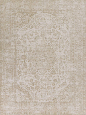 6'7" x 9'6" Polyester Champagne Area Rug