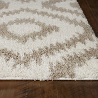 5'3" x 7'7" Microfiber Ivory-Beige Area Rug