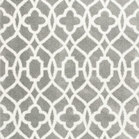 5'3" x 7'7" Microfiber Grey-Ivory Area Rug