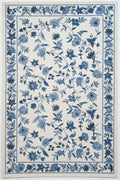 5'3" x 8'3" Wool Ivory Area Rug