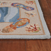 5'3" x 8'3" Wool Blue Area Rug