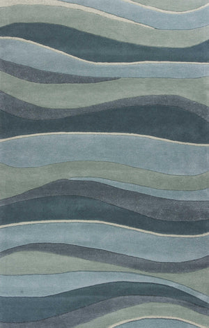 5' x 8' Wool Ocean Area Rug