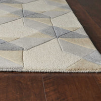 5' x 8' Wool Ivory or Grey Area Rug