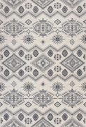 6'7" x 9'6" Polypropelene Ivory-Grey Area Rug