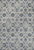 6'7" x 9'6" Polypropelene Ivory-Blue Area Rug